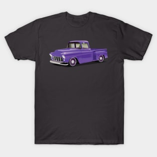 1955 Chevrolet Pickup Classic Truck Purple T-Shirt
